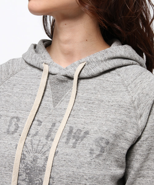 goa（ゴア）の「MIX杢裏毛プリントフードパーカー（パーカー・レディース・グレー/ベージュ/ネイビー・M～Ｌ/S～Ｍ）」の16枚目の写真