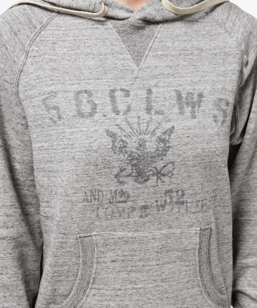 goa（ゴア）の「MIX杢裏毛プリントフードパーカー（パーカー・レディース・グレー/ベージュ/ネイビー・M～Ｌ/S～Ｍ）」の7枚目の写真