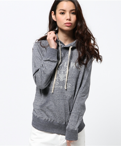 goa（ゴア）の「MIX杢裏毛プリントフードパーカー（パーカー・レディース・グレー/ベージュ/ネイビー・M～Ｌ/S～Ｍ）」の9枚目の写真