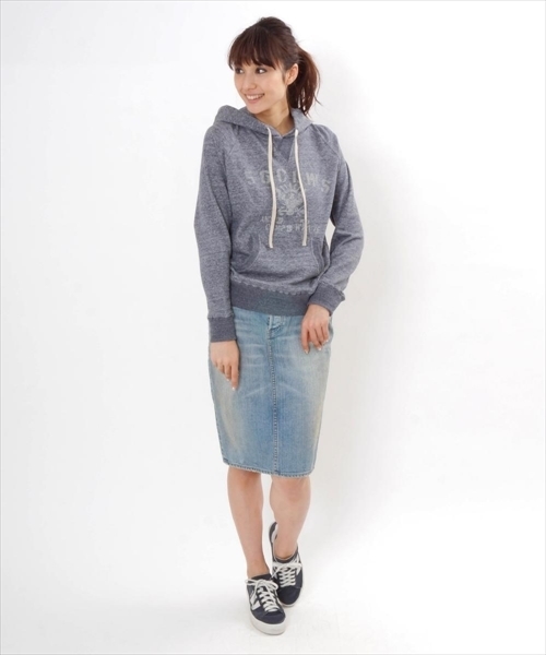 goa（ゴア）の「MIX杢裏毛プリントフードパーカー（パーカー・レディース・グレー/ベージュ/ネイビー・M～Ｌ/S～Ｍ）」の11枚目の写真