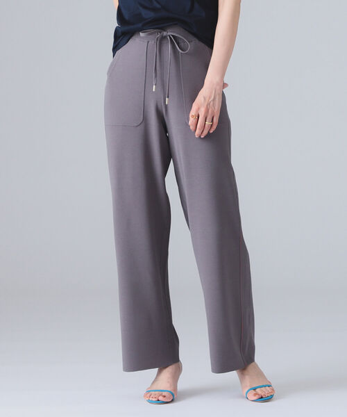 Room no.8(ルームエイト)の「ROOM NO.8 / NEEDLE ワイドパンツ(その他パンツ・レディース・チャコールグレー/オフホワイト・ONE SIZE)」の4枚目の写真