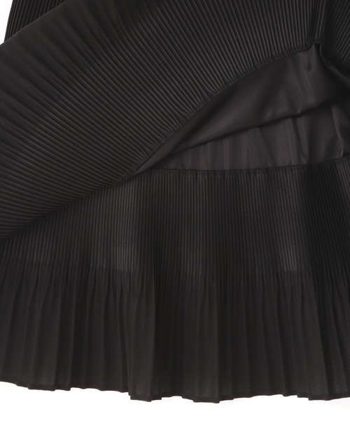 N.（N. Natural Beauty Basic）（エヌエヌナチュラルビューティーベーシック）の「◆プリーツティアードスカート（スカート・レディース・ブラック/オフホワイト/イエロー・MEDIUM）」の18枚目の写真