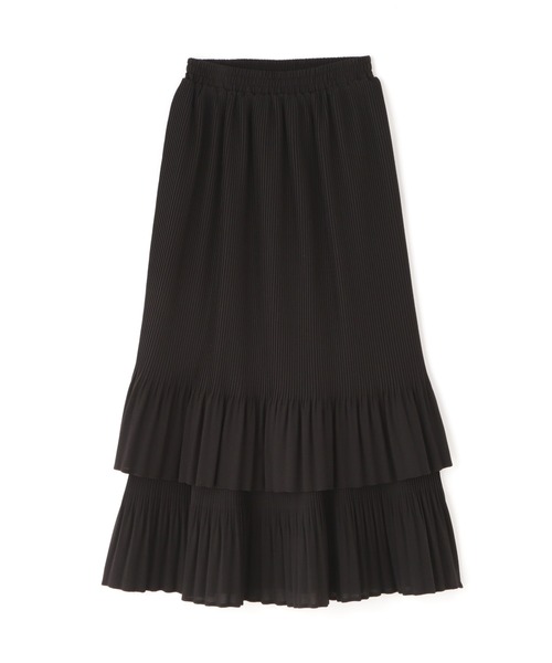 N.（N. Natural Beauty Basic）（エヌエヌナチュラルビューティーベーシック）の「◆プリーツティアードスカート（スカート・レディース・ブラック/オフホワイト/イエロー・MEDIUM）」の16枚目の写真