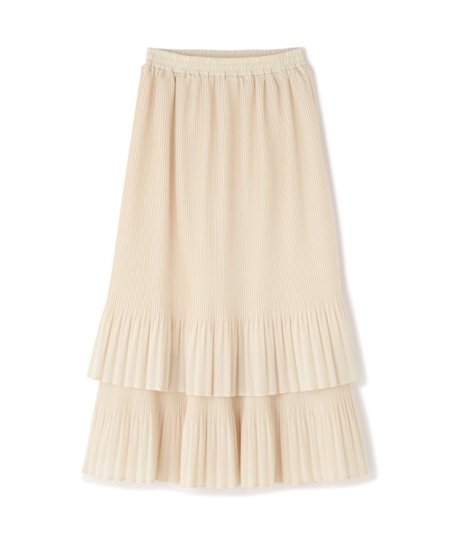 N.（N. Natural Beauty Basic）（エヌエヌナチュラルビューティーベーシック）の「◆プリーツティアードスカート（スカート・レディース・ブラック/オフホワイト/イエロー・MEDIUM）」の13枚目の写真