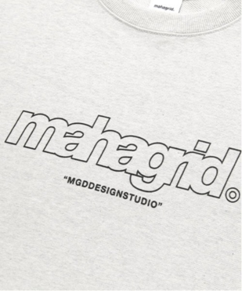 MAHAGRID（マハグリッド）の「【mahagrid】THIRD LOGO CREWNECK / マハグリッド サード ロゴ クルーネック / 裏地パイル（スウェット・メンズ・チャコールグレー/ブラック/パープル/グレー/レッド/セージグリーン/オートミール・SMALL/MEDIUM/LARGE/X-LARGE）」の10枚目の写真
