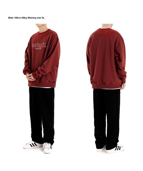 MAHAGRID（マハグリッド）の「【mahagrid】THIRD LOGO CREWNECK / マハグリッド サード ロゴ クルーネック / 裏地パイル（スウェット・メンズ・チャコールグレー/ブラック/パープル/グレー/レッド/セージグリーン/オートミール・SMALL/MEDIUM/LARGE/X-LARGE）」の17枚目の写真