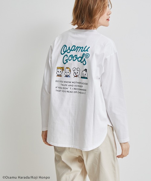 OSAMU GOODS（オサムグッズ）の「【OSAMU GOODS × ROPE' PICNIC】ロングスリーブTシャツ（Tシャツ/カットソー・レディース・ホワイト/ブラック/ホワイト系その他・38）」の3枚目の写真