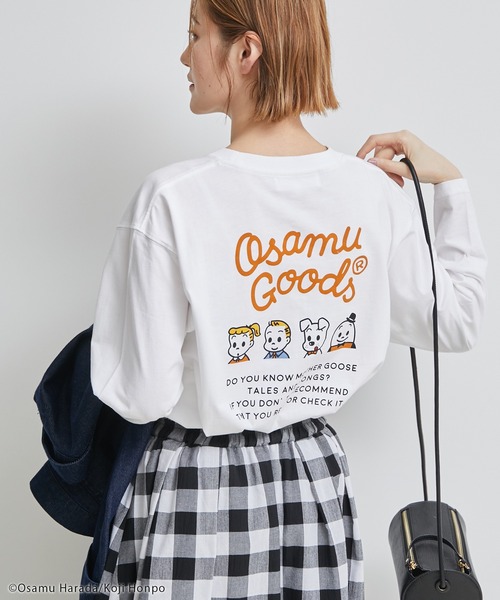 OSAMU GOODS（オサムグッズ）の「【OSAMU GOODS × ROPE' PICNIC】ロングスリーブTシャツ（Tシャツ/カットソー・レディース・ホワイト/ブラック/ホワイト系その他・38）」の2枚目の写真