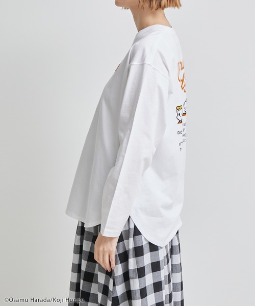 OSAMU GOODS（オサムグッズ）の「【OSAMU GOODS × ROPE' PICNIC】ロングスリーブTシャツ（Tシャツ/カットソー・レディース・ホワイト/ブラック/ホワイト系その他・38）」の8枚目の写真