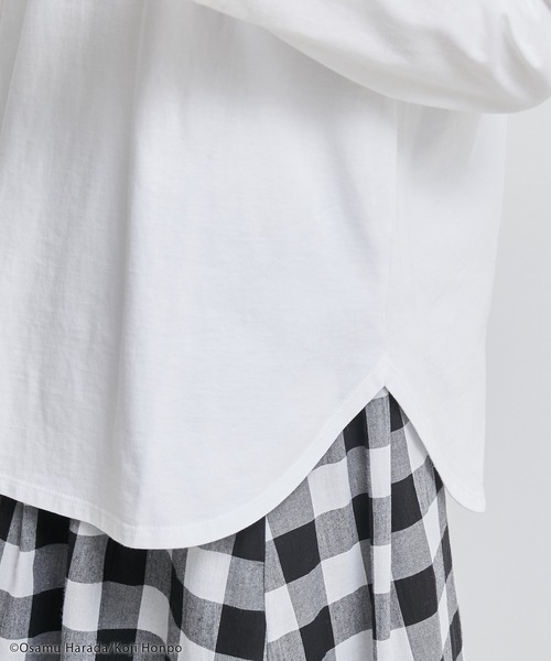 OSAMU GOODS（オサムグッズ）の「【OSAMU GOODS × ROPE' PICNIC】ロングスリーブTシャツ（Tシャツ/カットソー・レディース・ホワイト/ブラック/ホワイト系その他・38）」の13枚目の写真