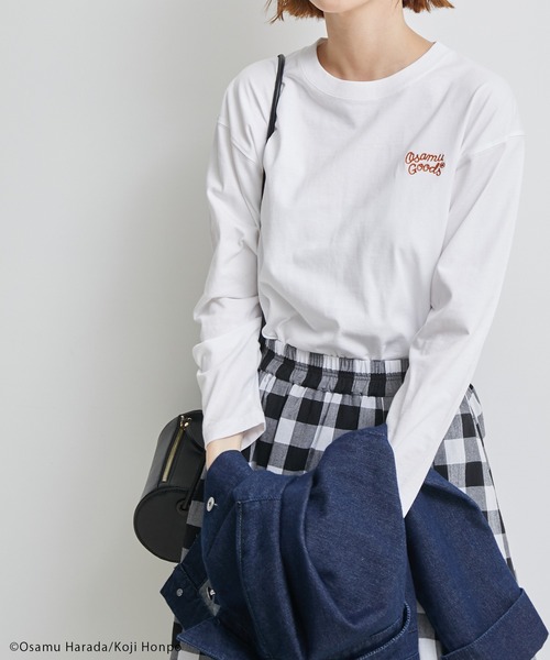 OSAMU GOODS（オサムグッズ）の「【OSAMU GOODS × ROPE' PICNIC】ロングスリーブTシャツ（Tシャツ/カットソー・レディース・ホワイト/ブラック/ホワイト系その他・38）」の18枚目の写真