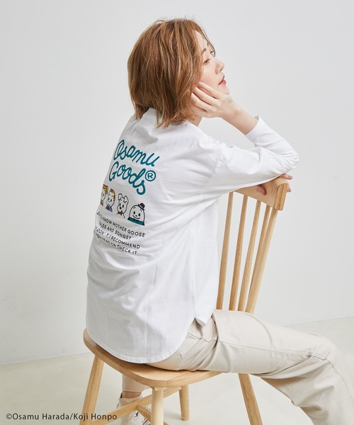 OSAMU GOODS（オサムグッズ）の「【OSAMU GOODS × ROPE' PICNIC】ロングスリーブTシャツ（Tシャツ/カットソー・レディース・ホワイト/ブラック/ホワイト系その他・38）」の22枚目の写真