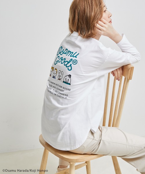 OSAMU GOODS（オサムグッズ）の「【OSAMU GOODS × ROPE' PICNIC】ロングスリーブTシャツ（Tシャツ/カットソー・レディース・ホワイト/ブラック/ホワイト系その他・38）」の4枚目の写真