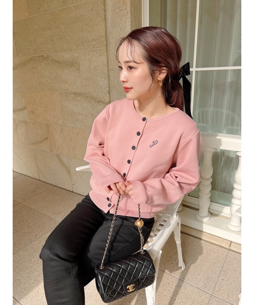 jumelle(ジュメロ)の「カラーカーディガン(カーディガン/ボレロ・レディース・ブラック/ピンク/レッド・FREE)」の4枚目の写真