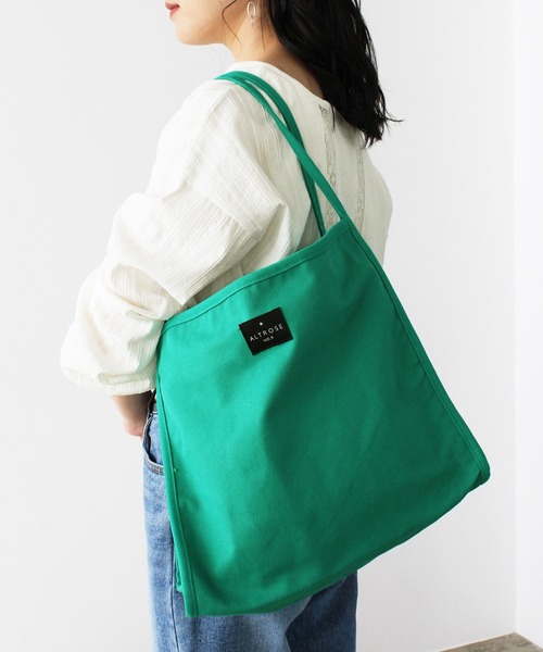 GeeRA（ジーラ）の「A4対応！キャンバストート（トートバッグ・レディース・グレー/ブラック/グリーン/ブルー/アイボリー・FREE）」の5枚目の写真