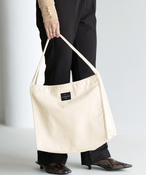 GeeRA（ジーラ）の「A4対応！キャンバストート（トートバッグ・レディース・グレー/ブラック/グリーン/ブルー/アイボリー・FREE）」の2枚目の写真