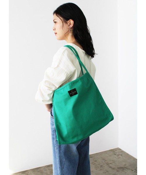 GeeRA（ジーラ）の「A4対応！キャンバストート（トートバッグ・レディース・グレー/ブラック/グリーン/ブルー/アイボリー・FREE）」の13枚目の写真