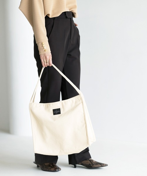 GeeRA（ジーラ）の「A4対応！キャンバストート（トートバッグ・レディース・グレー/ブラック/グリーン/ブルー/アイボリー・FREE）」の12枚目の写真