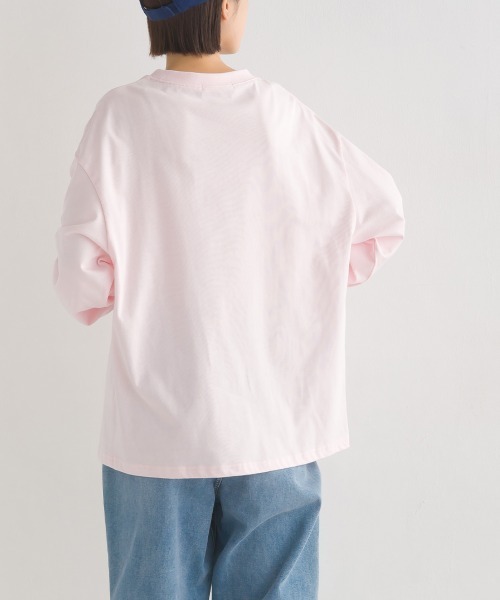 OMNES（オムネス）の「袖ボリューム　長袖Tシャツ（Tシャツ/カットソー・レディース・ホワイト/ブラック/ブラウン/ブルーグレー/ライトグレー/ピンク/キャメル/グレー・FREE）」の15枚目の写真