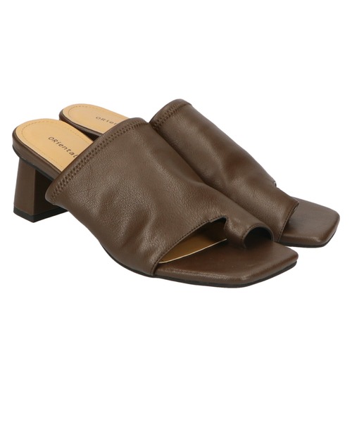 ORiental TRaffic（オリエンタルトラフィック）の「スクエアトゥトングヒールサンダル/21208（サンダル・レディース・ブラック/ベージュ/ブラウン/ブルー・LL/3L/SS/S/M/L）」の18枚目の写真