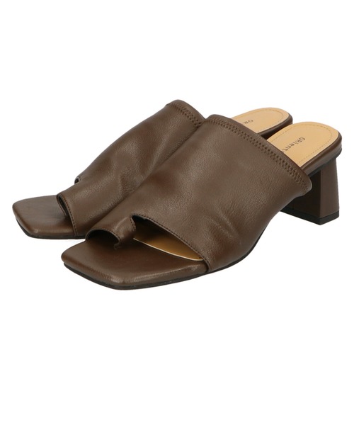 ORiental TRaffic（オリエンタルトラフィック）の「スクエアトゥトングヒールサンダル/21208（サンダル・レディース・ブラック/ベージュ/ブラウン/ブルー・LL/3L/SS/S/M/L）」の19枚目の写真