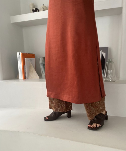 ORiental TRaffic（オリエンタルトラフィック）の「スクエアトゥトングヒールサンダル/21208（サンダル・レディース・ブラック/ベージュ/ブラウン/ブルー・LL/3L/SS/S/M/L）」の5枚目の写真