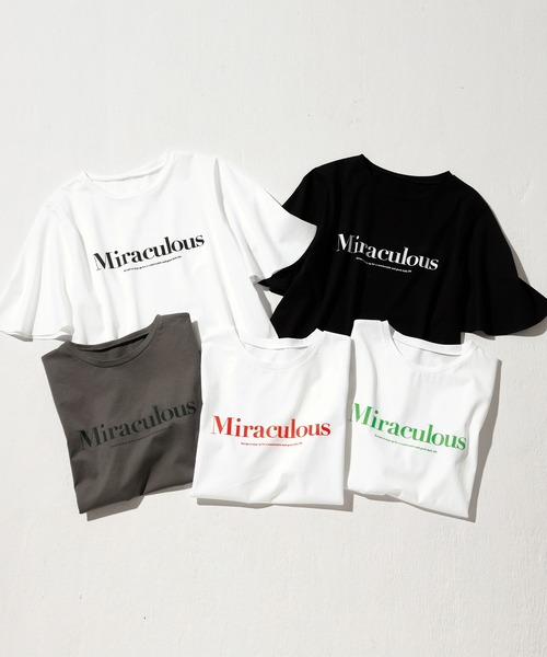 RANAN(ラナン)の「ひんやり!綿100%フレア袖大人ロゴTシャツ(Tシャツ/カットソー・レディース・ブラック系1/ブラック系2/ブラウン系1/ネイビー系1/ライラック/ホワイト系1/ホワイト系3/ホワイト系2/ピンク・M/LL/L)」の11枚目の写真