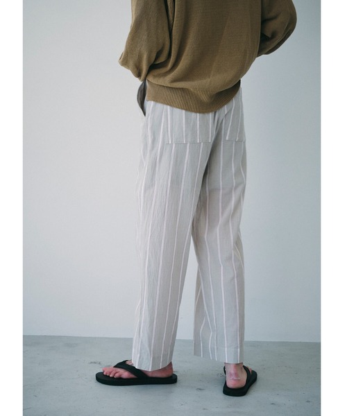 UNFIL(アンフィル)の「unfil | コットンボイル ストライプワイドパンツ WOMEN(その他パンツ・レディース・グレー系その他/ホワイト系その他5・0)」の18枚目の写真
