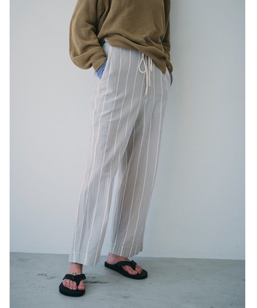 UNFIL(アンフィル)の「unfil | コットンボイル ストライプワイドパンツ WOMEN(その他パンツ・レディース・グレー系その他/ホワイト系その他5・0)」の17枚目の写真