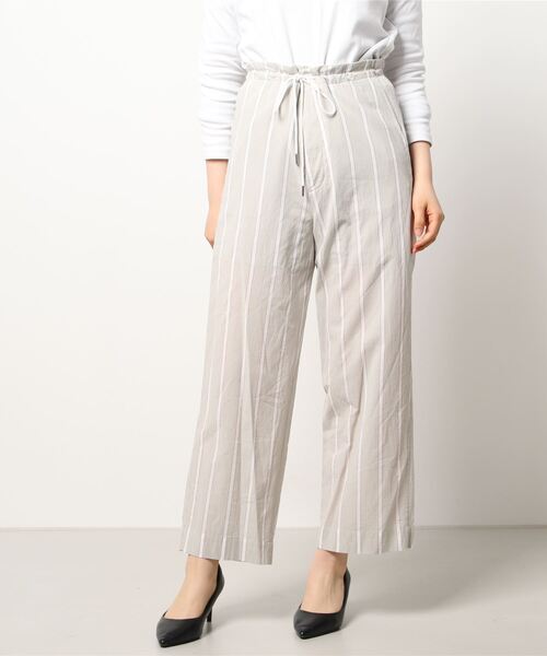 UNFIL(アンフィル)の「unfil | コットンボイル ストライプワイドパンツ WOMEN(その他パンツ・レディース・グレー系その他/ホワイト系その他5・0)」の5枚目の写真