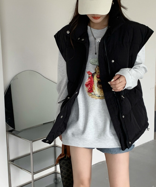 ブラック ダウンベスト ノースリーブ nanamica / THE NORTH FACE Purple Label / Featured Product vol.91