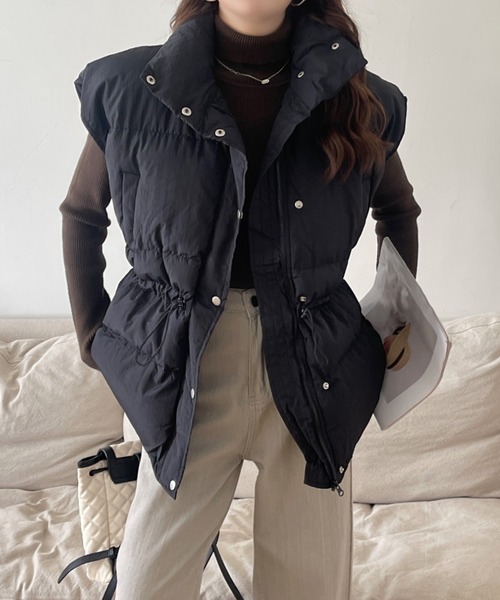 ブラック ダウンベスト ノースリーブ CW-X ダウンベスト ベスト ベストジャケット ノースリーブ メンズ