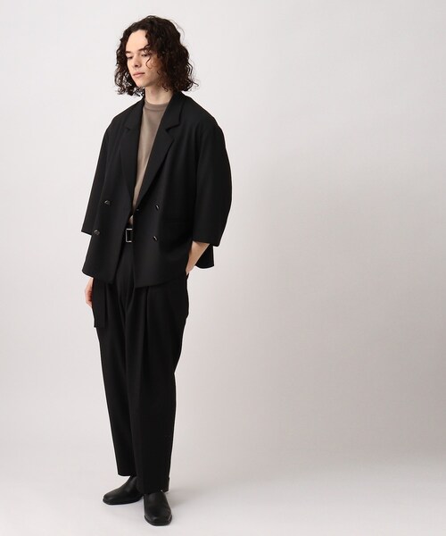 tk.TAKEO KIKUCHI（ティーケータケオキクチ）の「◆リネンライク多タックパンツ（スーツパンツ・メンズ・ブラック/ネイビー/アイボリー系6・02/03/66）」の14枚目の写真