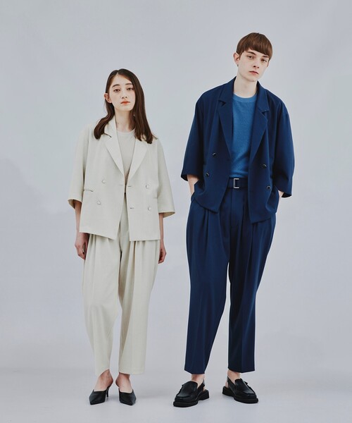 tk.TAKEO KIKUCHI（ティーケータケオキクチ）の「◆リネンライク多タックパンツ（スーツパンツ・メンズ・ブラック/ネイビー/アイボリー系6・02/03/66）」の17枚目の写真