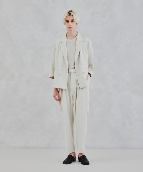 tk.TAKEO KIKUCHI（ティーケータケオキクチ）の「◆リネンライク多タックパンツ（スーツパンツ・メンズ・ブラック/ネイビー/アイボリー系6・02/03/66）」の20枚目の写真