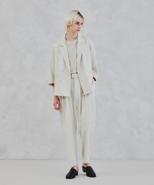 tk.TAKEO KIKUCHI（ティーケータケオキクチ）の「◆リネンライク多タックパンツ（スーツパンツ・メンズ・ブラック/ネイビー/アイボリー系6・02/03/66）」の21枚目の写真