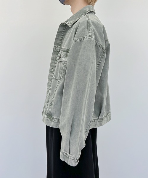 MUHET(ミュエータ)の「デニムジャケット(デニムジャケット・レディース・ライトグリーン・SMALL/MEDIUM/X-LARGE)」の15枚目の写真
