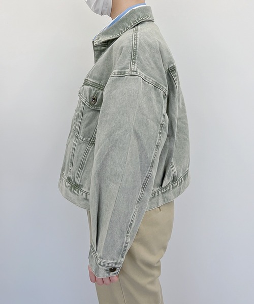 MUHET(ミュエータ)の「デニムジャケット(デニムジャケット・レディース・ライトグリーン・SMALL/MEDIUM/X-LARGE)」の13枚目の写真