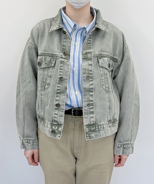 MUHET(ミュエータ)の「デニムジャケット(デニムジャケット・レディース・ライトグリーン・SMALL/MEDIUM/X-LARGE)」の12枚目の写真