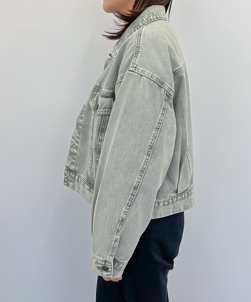 MUHET(ミュエータ)の「デニムジャケット(デニムジャケット・レディース・ライトグリーン・SMALL/MEDIUM/X-LARGE)」の11枚目の写真