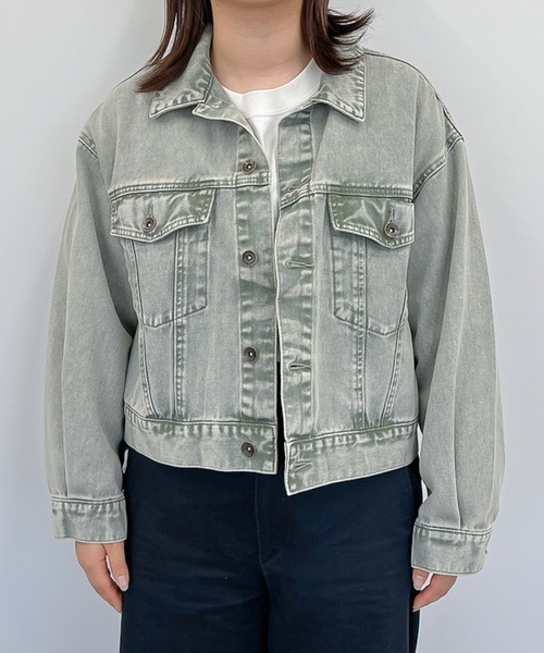 MUHET(ミュエータ)の「デニムジャケット(デニムジャケット・レディース・ライトグリーン・SMALL/MEDIUM/X-LARGE)」の10枚目の写真