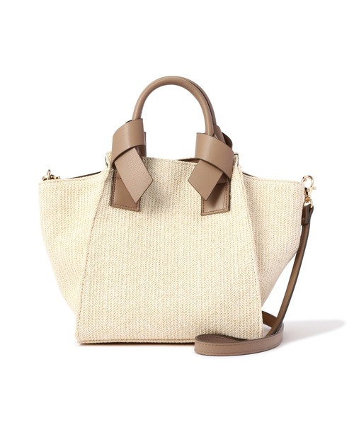 NATURAL BEAUTY BASIC(ナチュラルビューティーベーシック)の「P.Pリボンハンドルトート(トートバッグ・レディース・ベージュ/オフホワイト・フリ-)」の15枚目の写真