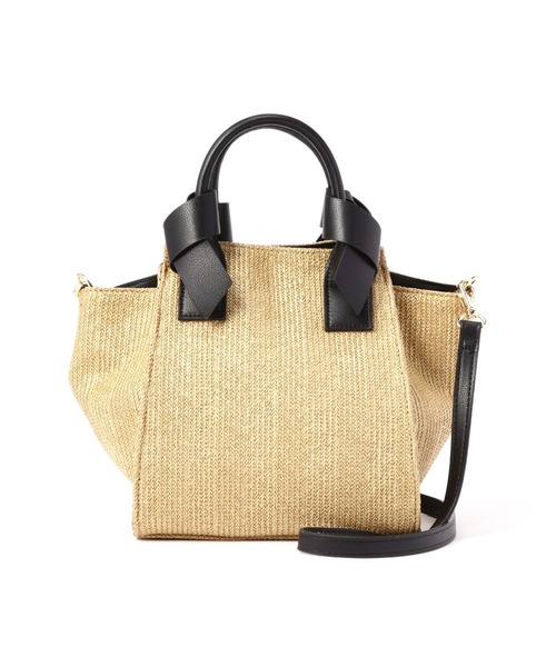 NATURAL BEAUTY BASIC(ナチュラルビューティーベーシック)の「P.Pリボンハンドルトート(トートバッグ・レディース・ベージュ/オフホワイト・フリ-)」の14枚目の写真