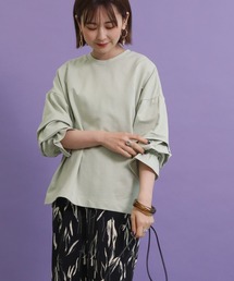 AMERICAN HOLIC | 袖コンシャスミニ裏毛カットプルオーバー(Tシャツ/カットソー)