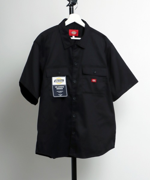 Dickies(ディッキーズ)の「Dickies(ディッキーズ)CPOワークシャツ メンズ レディース/半袖レギュラーカラーシャツ(シャツ/ブラウス・メンズ・ブラック/ベージュ/インディゴブルー/アイボリー/グリーン/ライトインディゴブルー/ストライプ/ブルー系その他・LL/M/L)」の3枚目の写真