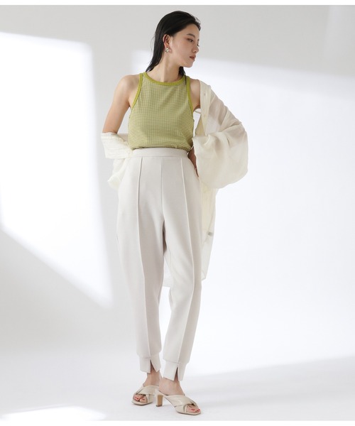 Settimissimo（セッティミッシモ）の「フロントスリットポンチジョガーパンツ（その他パンツ・レディース・ブラック/オフホワイト/オリーブ・FREE）」の6枚目の写真