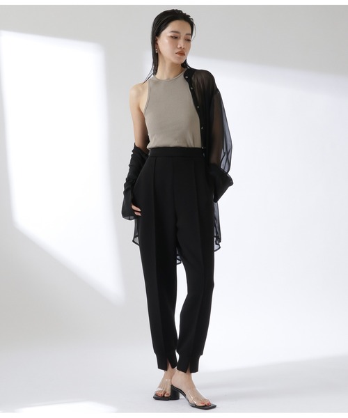 Settimissimo（セッティミッシモ）の「フロントスリットポンチジョガーパンツ（その他パンツ・レディース・ブラック/オフホワイト/オリーブ・FREE）」の10枚目の写真