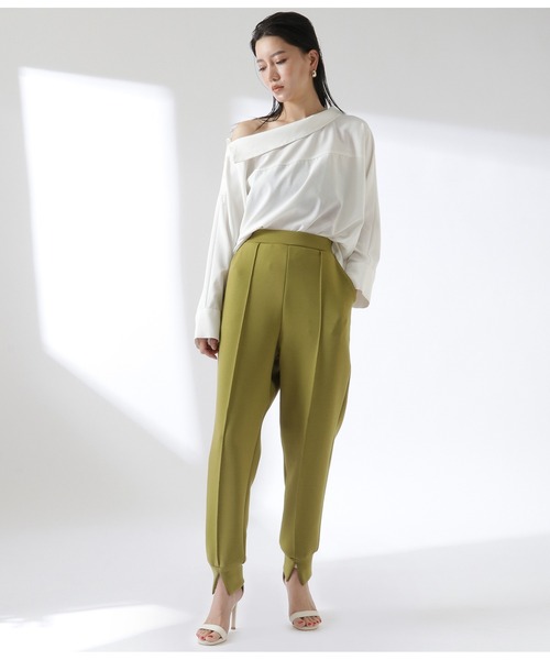 Settimissimo（セッティミッシモ）の「フロントスリットポンチジョガーパンツ（その他パンツ・レディース・ブラック/オフホワイト/オリーブ・FREE）」の14枚目の写真