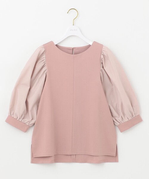 ANY SIS（エニィスィス）の「パフスリーブ異素材コンビ プルオーバー（Tシャツ/カットソー・レディース・ブラック系/ベージュ系/アイボリー系/ピンク系・2）」の13枚目の写真