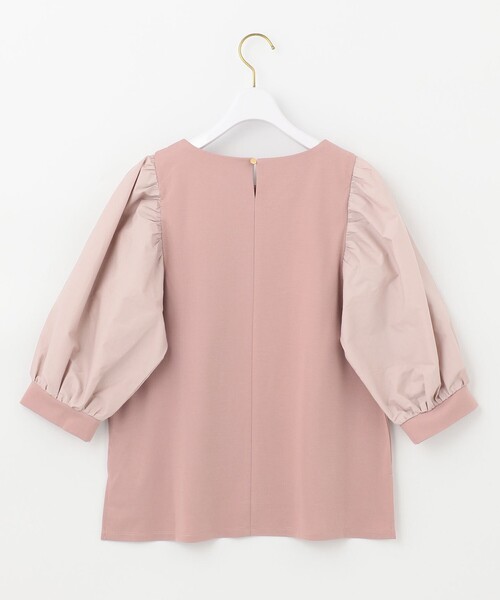 ANY SIS（エニィスィス）の「パフスリーブ異素材コンビ プルオーバー（Tシャツ/カットソー・レディース・ブラック系/ベージュ系/アイボリー系/ピンク系・2）」の14枚目の写真